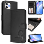 Litter Panda Embossing RFID Leather Phone Case with Lanyard, For iPhone 11 Pro Max, For iPhone 11, For iPhone 11 Pro, For iPhone X / XS, For iPhone XR, For iPhone XS Max, For iPhone 8 Plus / 7 Plus