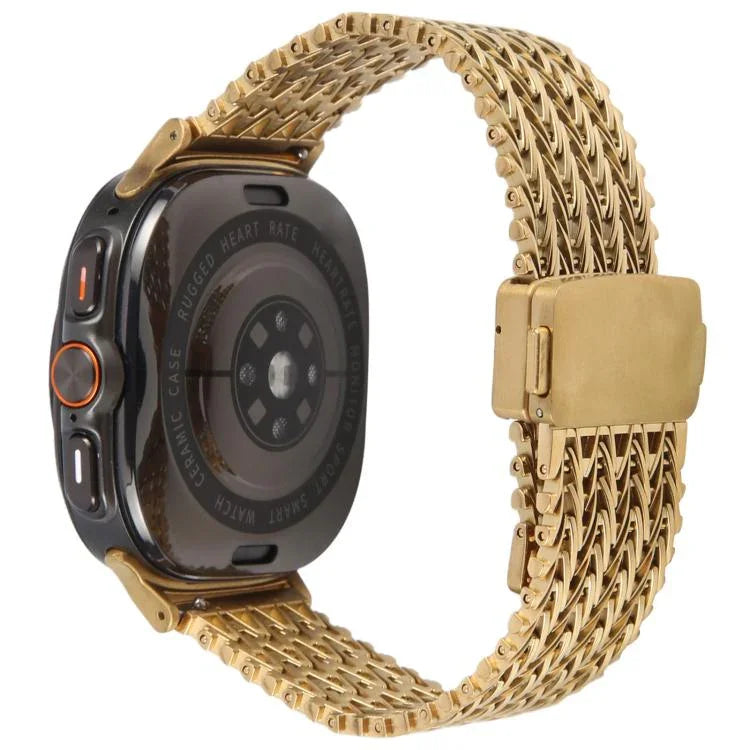 Magnetic Snap Clasp Steel Mesh Metal Watch Band, For Samsung Galaxy Watch Ultra 47mm / Ultra 2025