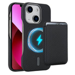 Carbon Fiber MagSafe Magnetic Card Holder Phone Case, For iPhone 13, For iPhone 12, For iPhone 12 Pro Max, For iPhone 12 Pro
