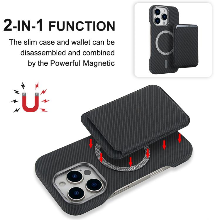 Carbon Fiber MagSafe Magnetic Card Holder Phone Case, For iPhone 13, For iPhone 12, For iPhone 12 Pro Max, For iPhone 12 Pro