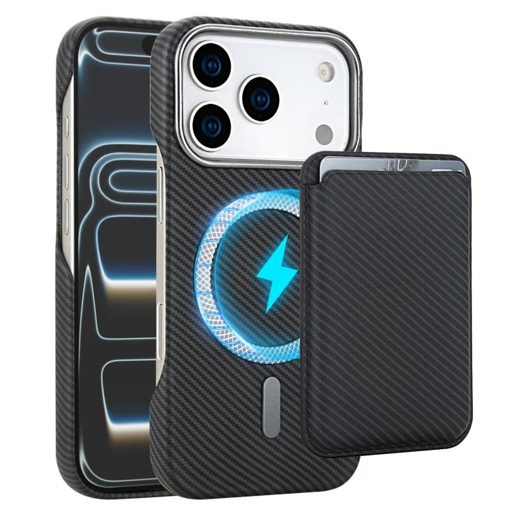 Carbon Fiber MagSafe Magnetic Card Holder Phone Case, For iPhone 18 Pro / 17 Pro, For iPhone 18 Pro Max / 17 Pro Max, For iPhone 17, For iPhone Air, For iPhone 16 Pro Max, iPhone 16 Pro, For iPhone 16 Plus, For iPhone 16, For iPhone 15 Pro Max