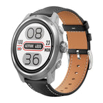xDfind Flat Head Black Shark Fine Grain Leather Watch Band, 20mm For COROS APEX 2 42mm / PACE 2