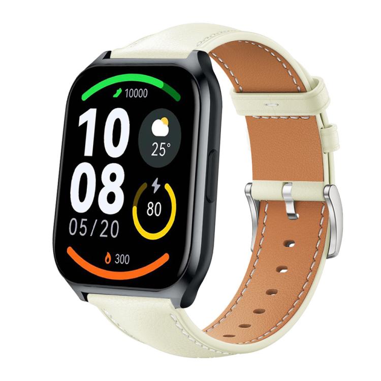 xDfind Flat Head Black Shark Fine Grain Leather Watch Band, 22mm For Xiaomi Watch S3/2 Pro/S2/S1, 22mm For Xiaomi Haylou Watch LS09B / LS05S / LS10, 20mm For Xiaomi Haylou RS4 Plus LS11 / LS12