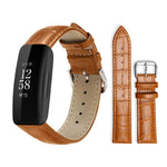 xDfind Bamboo Texture Pin Buckle Leather Watch Band, For Fitbit Charge 6 / 5 18mm, For Fitbit Inspire 3 12mm, For Fitbit Versa 4 / 3 / Sense2 / 1 20mm, For Fitbit Luxe / Special Edition 12mm, For Fitbit Inspire 2 / Ace 3 14mm                           ...