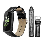 xDfind Bamboo Texture Pin Buckle Leather Watch Band, For Fitbit Charge 6 / 5 18mm, For Fitbit Inspire 3 12mm, For Fitbit Versa 4 / 3 / Sense2 / 1 20mm, For Fitbit Luxe / Special Edition 12mm, For Fitbit Inspire 2 / Ace 3 14mm                           ...
