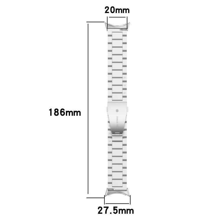 Tri-beads Flat Buckle Titanium Alloy Watch Band, For Google Pixel Watch 4 / 3 45mm, For Google Pixel Watch 4 / 3 / 2 / 1 41mm