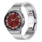 xDfind One-bead Bamboo Solid Stainless Steel Watch Band, For Samsung Galaxy Watch8 / Wacth8 Classic 22mm, For Samsung Galaxy Watch 7 / 6 / 5 / FE 20mm, For Samsung Galaxy Fit3 SM-R390 18mm
