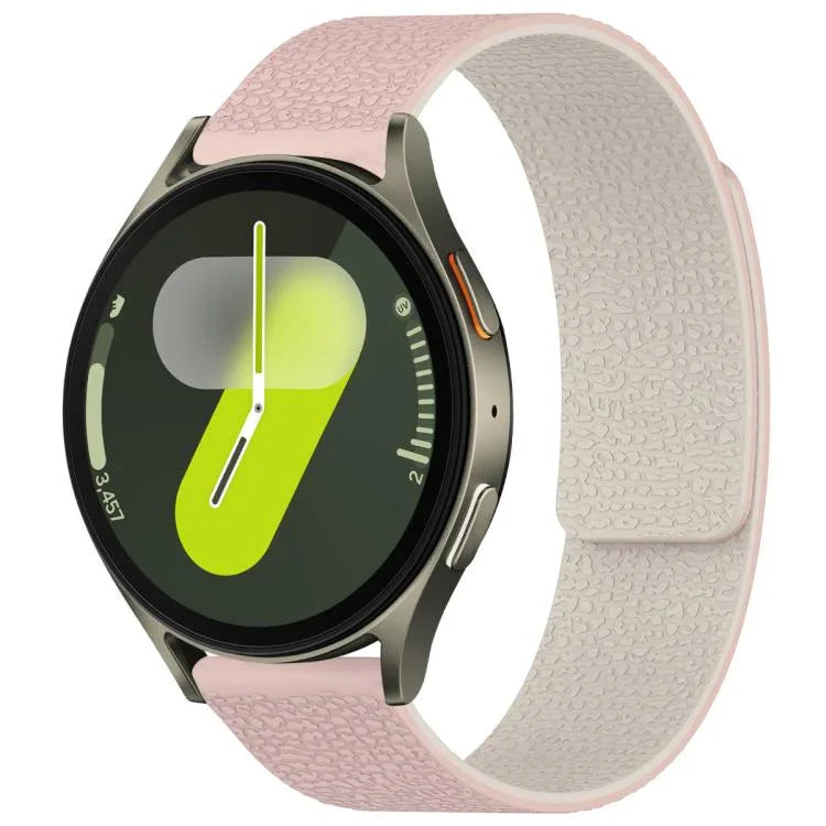 xDfind Litchi Texture Magnetic Silicone Watch Band, For Samsung Galaxy Watch Ultra/Ultra 2025, For Samsung Galaxy Watch8 / 8 Classic, For Samsung Galaxy Watch 7 / 6 / 5 / FE, For Samsung Galaxy Fit3 SM-R390