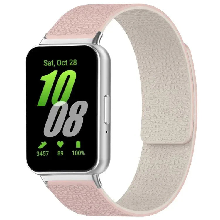 xDfind Litchi Texture Magnetic Silicone Watch Band, For Samsung Galaxy Watch Ultra/Ultra 2025, For Samsung Galaxy Watch8 / 8 Classic, For Samsung Galaxy Watch 7 / 6 / 5 / FE, For Samsung Galaxy Fit3 SM-R390