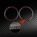 2pcs/Set Carbon Fiber Car AC Two Sides Air Outlet Decorative Sticker for SEAT Leon 2005-2012, Left and Right Driver, AC Two Sides Air Outle