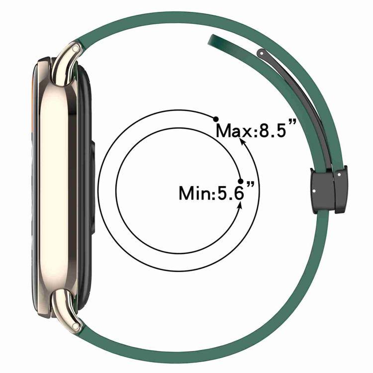 xDfind Folding Buckle Silicone Watch Band, For Xiaomi Smart Band 10 / 9 / 8 / NFC