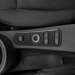 Carbon Fiber Car Rear Mirror Adjustment Panel B Decorative Sticker for SEAT Leon 2005-2012, Left and Right Driver, Rear Mirror Adjustment Panel B