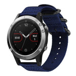 xDfind Ring Buckle Nylon Canvas Watch Band, For Garmin Fenix 8/7X/6X/5X 26mm, For Garmin Fenix 8/7/6/5 22mm, For Garmin Forerunner 235/220/620/630, For Garmin Forerunner 35 / 30 / 35J