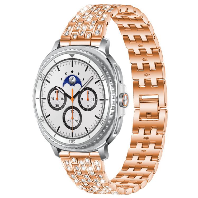 xDfind Five Beads Full Diamond Metal Watch Band, For Samsung Galaxy Watch Ultra/Ultra 2025, For Samsung Galaxy Watch8 / 8 Classic