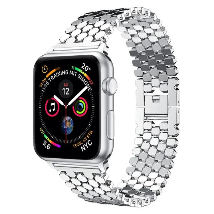 xDfind Fish Scale Texture Metal Watch Band, For Apple Watch 42 / 44 / 45 / 46 / 49mm, For Apple Watch 38 / 40 / 41 / S11 42mm