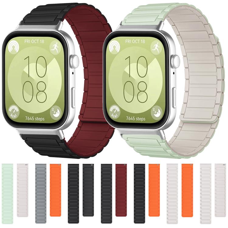 xDfind I-shaped Magnetic Silicone Watch Band, For Huawei Watch Fit4 / Fit4 Pro / Fit3, For Huawei Band 10 / 9 / 8