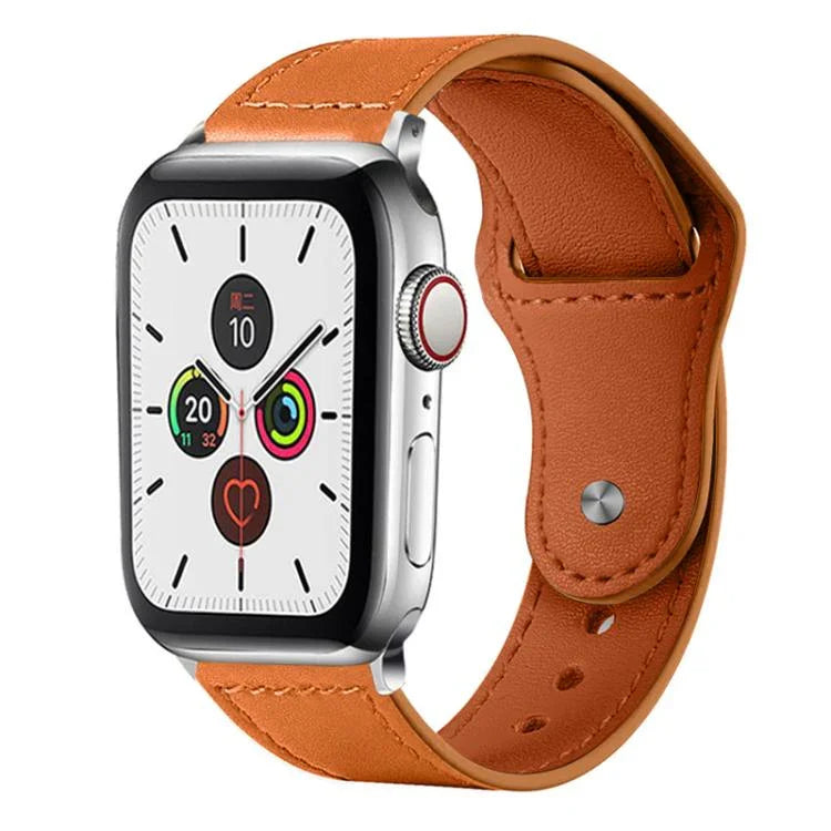 xDfind Rivet Buckle Genuine Leather Watch Band, For Apple Watch 42 / 44 / 45 / 46 / 49mm, For Apple Watch 38 / 40 / 41 / S10 42mm