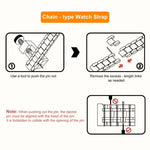 xDfind Stepped Stainless Steel Watch Band, For Apple Watch 42 / 44 / 45 / 46 / 49mm, For Apple Watch 38 / 40 / 41 / S10 42mm