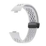 xDfind Hole Style Magnetic Black Buckle Silicone Watch Band, For Huawei Watch Fit4 Pro / Fit4 / Fit3