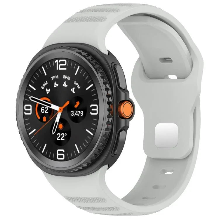 xDfind Round Dots Silver Stud Buckle Silicone Watch Band, For Samsung Galaxy Watch Ultra/Ultra 2025, For Samsung Galaxy Watch8 / 8 Classic