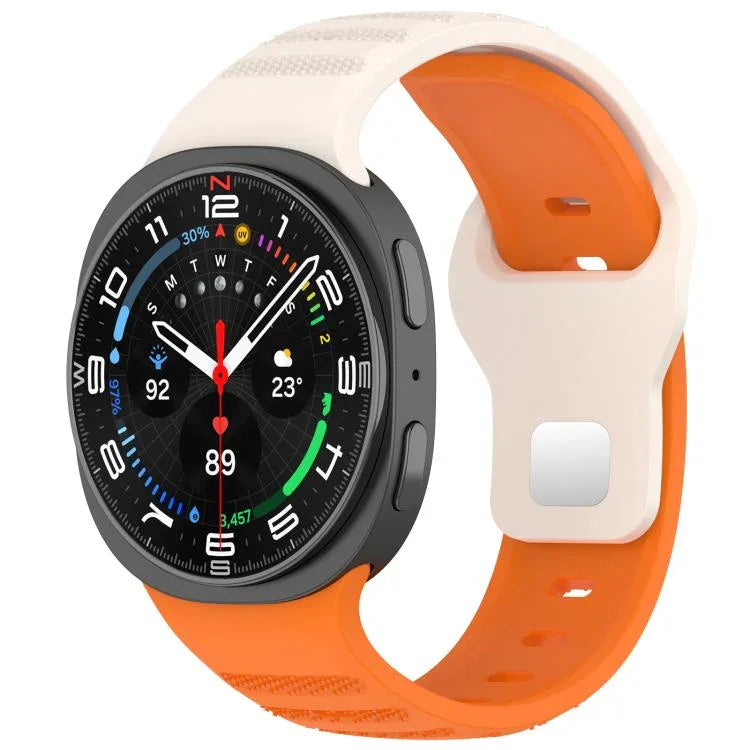 xDfind Round Dots Silver Stud Buckle Silicone Watch Band, For Samsung Galaxy Watch Ultra/Ultra 2025, For Samsung Galaxy Watch8 / 8 Classic