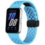 xDfind Hole Style Magnetic Black Buckle Silicone Watch Band, For Galaxy Fit3