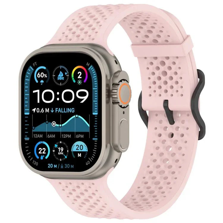 xDfind Breathable Silicone Watch Band, For Apple Watch 42 / 44 / 45 / 46 / 49mm, For Apple Watch 38 / 40 / 41 / S10 42mm