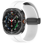 xDfind  Flat Head Groove Folding Black Buckle Silicone Watch Band, For Samsung Galaxy Watch Ultra / Ultra 2025