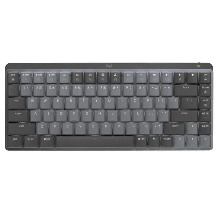 Logitech MX Mini Compact Smart Backlit Wireless Bluetooth Mechanical Keyboard, Tea Shaft, Blue Shaft