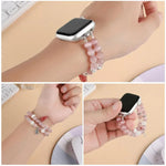 Cat Eyes Stone Beads Bracelet Watch Band, For Apple Watch 46mm / 49mm / 45mm / 44mm, For Apple Watch 42mm / 41mm / 40mm / 38mm