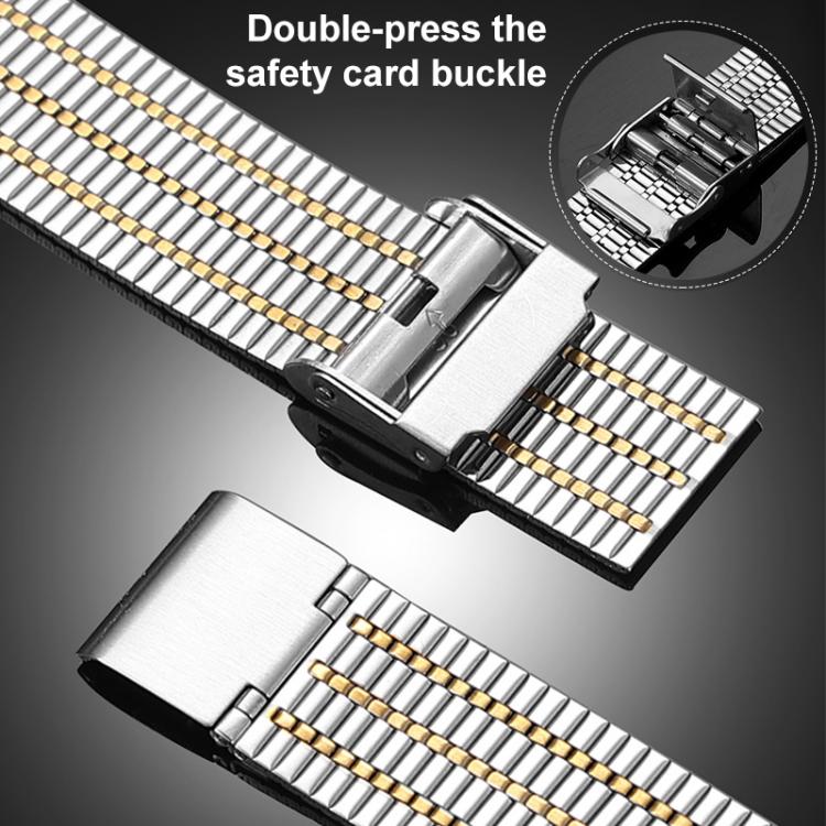 xDfind Seven Beads Buckle Stainless Steel Watch Band, 20mm, 22mm