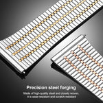 xDfind Seven Beads Buckle Stainless Steel Watch Band, For Google Pixel Watch 4 / Watch 3 45mm, For Google Pixel Watch 4 / 3 / 2 / 1 41mm