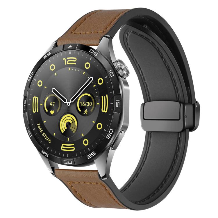 xDfind Crazy Horse Pattern Silicone Skin Magnetic Buckle Watch Band, 18mm, 20mm, 22mm