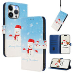 Christmas Series Buckle Leather Phone Case with Hand Strap, For iPhone 17e / 16e, For iPhone 17 Pro Max, For iPhone 17 Pro, For iPhone 17, For iPhone Air, For iPhone 16 Pro Max, For iPhone 16 Pro, For iPhone 16 Plus