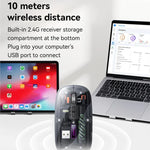 Yesido KB29 Transparent Bluetooth Dual Mode Wireless Mouse, KB29 (White), KB29 (Black)