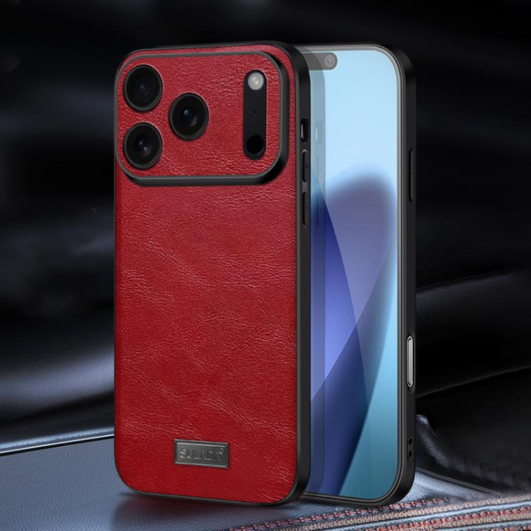 SULADA Shockproof TPU Hybrid Handmade Leather Phone Case, For iPhone 17 Pro Max, For iPhone 17 Pro, For iPhone 17, For iPhone Air