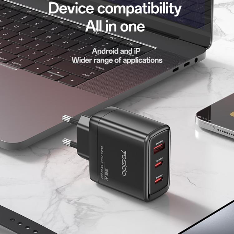 Yesido YC144 65W Three-port Fast Charger, YC144
