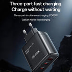 Yesido YC144 65W Three-port Fast Charger, YC144