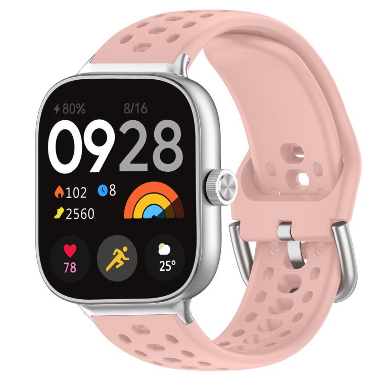 xDfind Silver Buckle Silicone Sport Watch Band, For Xiaomi Band 10 Pro / 9 Pro / Redmi Watch 6, For Redmi Watch 3 Active / Watch 3 Lite, For Redmi Watch 3