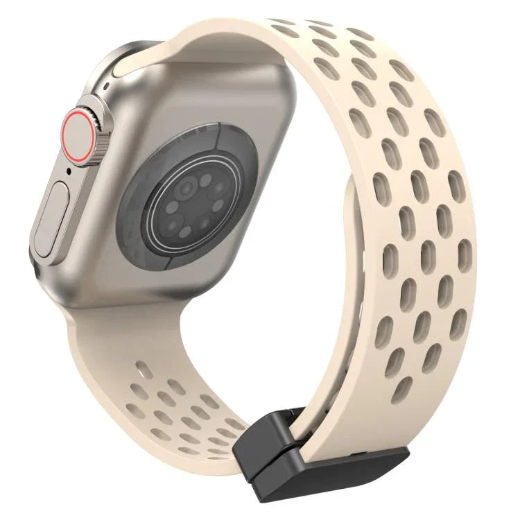 xDfind Magnetic Clasp Silicone Watch Band, For Apple Watch 42 / 44 / 45 / 46 / 49mm, For Apple Watch 38 / 40 / 41 / S10 42mm