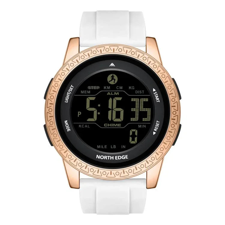 NORTH EDGE APOLLO Outdoor Waterproof Men Multi-Function Silicone Strap Smart Sports Watch