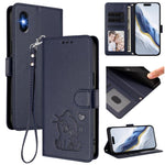 Embossed Heart Cat Leather Phone Case with Hand Strap, For iPhone XR, For iPhone XS Max, For iPhone 7 Plus / 8 Plus