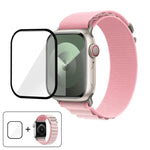 Buckle Loop Nylon Watch Band with 3D Curved Film, For Apple Watch Series 10 42mm