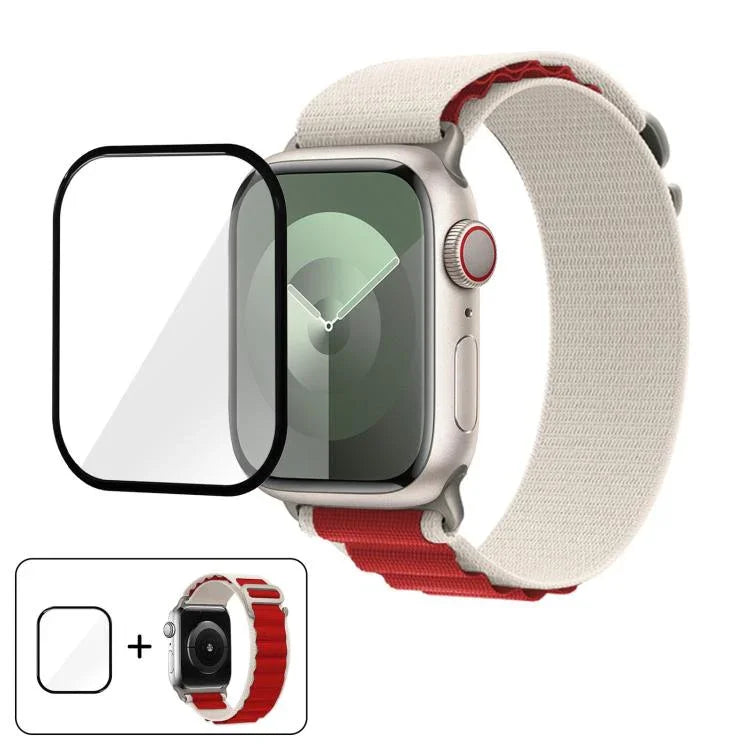 Buckle Loop Nylon Watch Band with 3D Curved Film, For Apple Watch Series 40mm