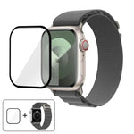 Buckle Loop Nylon Watch Band with 3D Curved Film, For Apple Watch Series 45mm