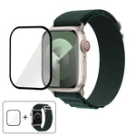 Buckle Loop Nylon Watch Band with 3D Curved Film, For Apple Watch Series 45mm