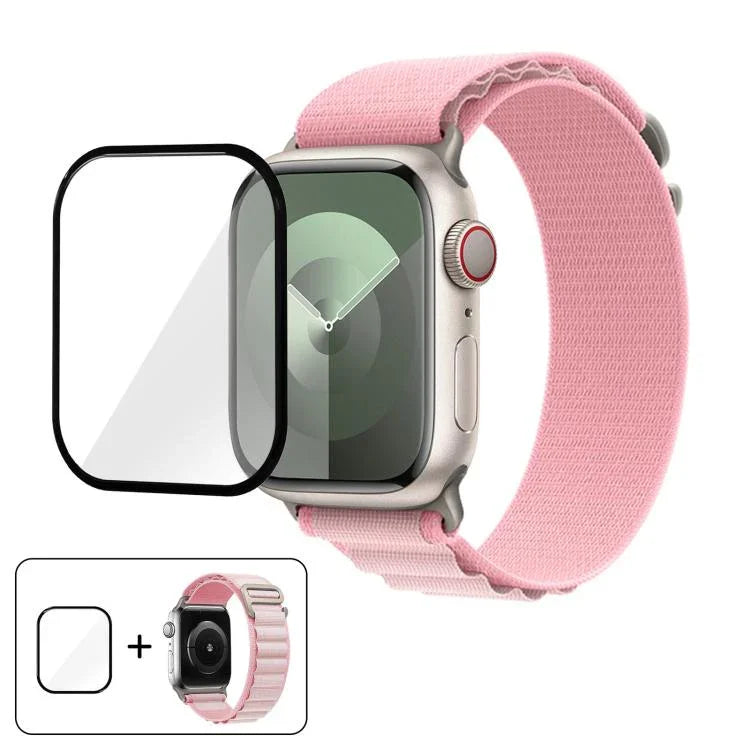 Buckle Loop Nylon Watch Band with 3D Curved Film, For Apple Watch Series 38mm