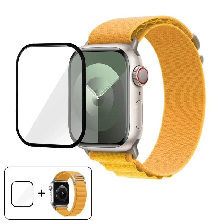 Buckle Loop Nylon Watch Band with 3D Curved Film, For Apple Watch Series 38mm