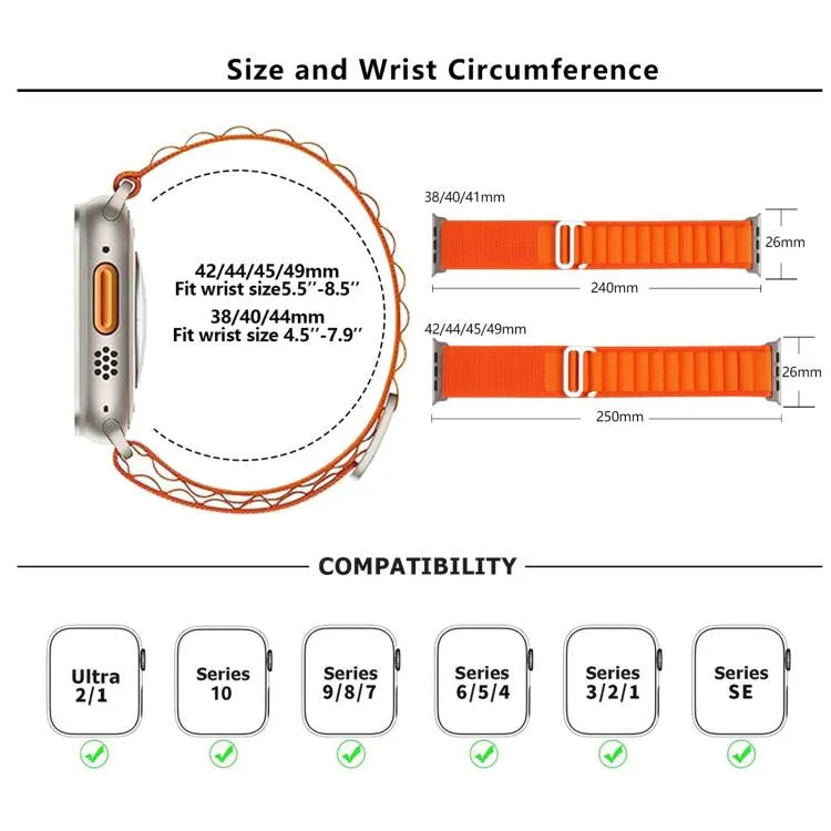 Buckle Loop Nylon Watch Band with 3D Curved Film, For Apple Watch Series 41mm