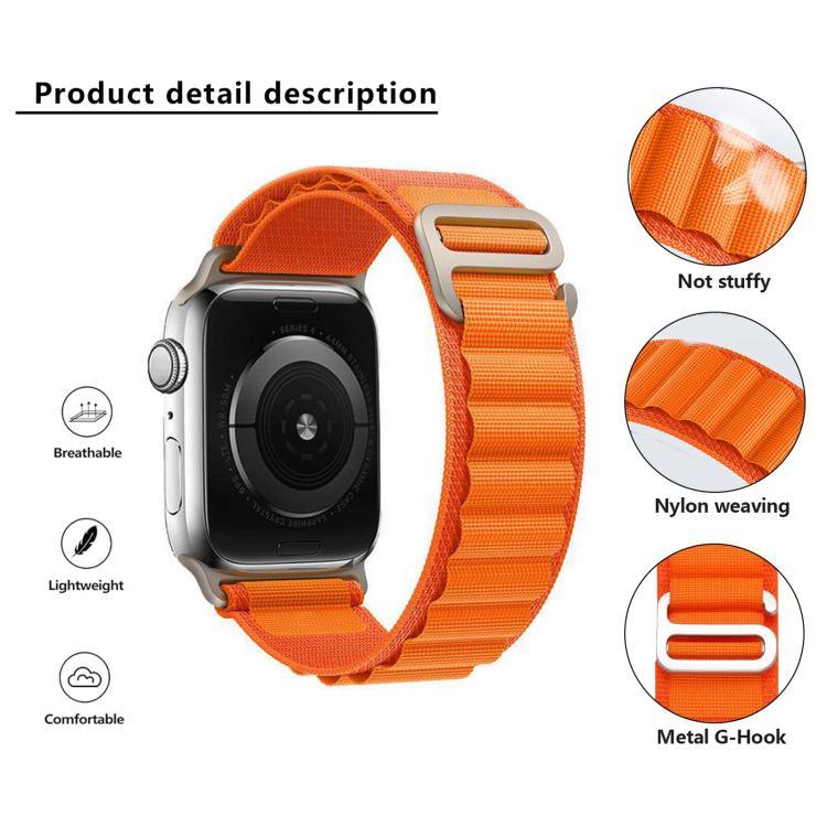 Buckle Loop Nylon Watch Band with 3D Curved Film, For Apple Watch Series 45mm